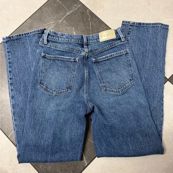 pistola Straight Leg Jeans in Medium Blue Wash - Picture 4 of 6